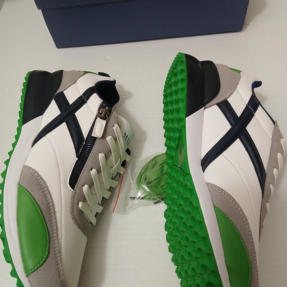 Men's White, Gray, and Green Sneakers Various Sizes  New $29 - Picture 5 of 12